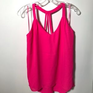 Paper Crane hot pink light flowy blouse size S